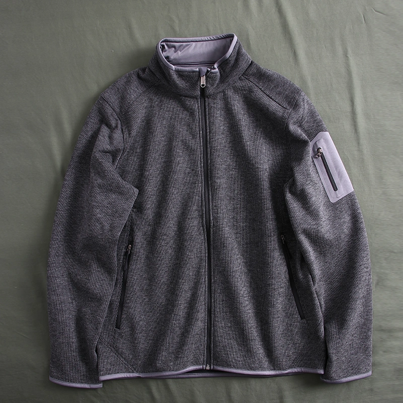 Men Antunm Knit Zipper Sweatshirt Fashion Casual Coat for Outdoor Sport