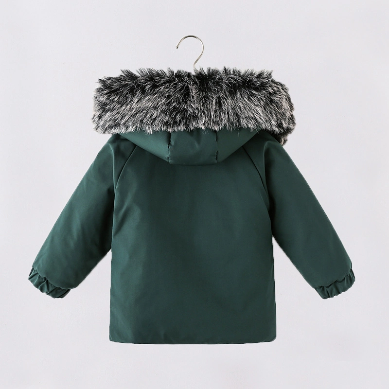 Children Jacket Winter Coat Hooded Warm Windbreaker Casual Thick Collar Baby Boy